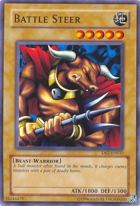 Battle Steer trading card from Dark Beginning 2 Battle Steer - Dark Beginning 2 YuGiOh trading card