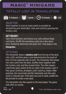 Magic Minigame: Totally Lost in Translation - Modern Horizons 2 (MH2) #5 - Special Magic: The Gathering Trading Card