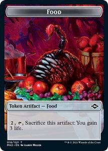 Food (018) // Timeless Dragon Double-Sided Token - Modern Horizons 2 (MH2) #18 // 4 - Token Magic: The Gathering Trading Card