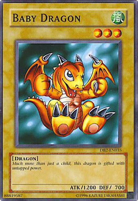 Baby Dragon trading card from Dark Beginning 2 Baby Dragon - Dark Beginning 2 YuGiOh trading card