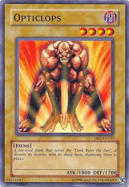 Opticlops - Dark Beginning 2 YuGiOh trading card