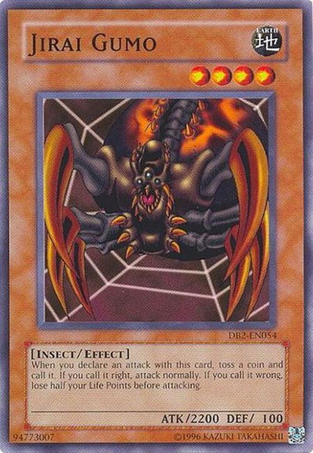 Jirai Gumo trading card from Dark Beginning 2 Jirai Gumo - Dark Beginning 2 YuGiOh trading card