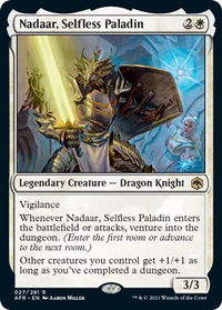 Nadaar, Selfless Paladin - Adventures in the Forgotten Realms (AFR) #27 - Rare Magic: The Gathering Trading Card
