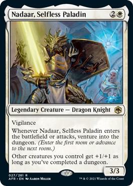 Nadaar, Selfless Paladin - Adventures in the Forgotten Realms Magic: The Gathering trading card
