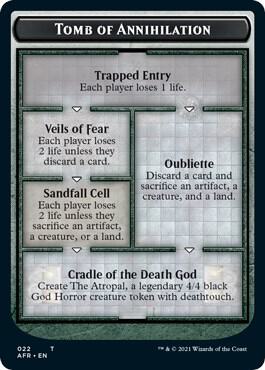 Tomb of Annihilation // The Atropal Double-Sided Token - Adventures in the Forgotten Realms Magic: The Gathering trading card