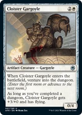 Cloister Gargoyle - Adventures in the Forgotten Realms Magic: The Gathering trading card