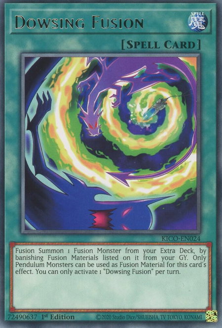 Dowsing Fusion - King's Court YuGiOh trading card