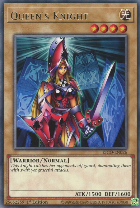 Queen's Knight - King's Court YuGiOh trading card