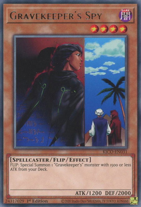 Gravekeeper's Spy trading card from King's Court Gravekeeper's Spy - King's Court YuGiOh trading card