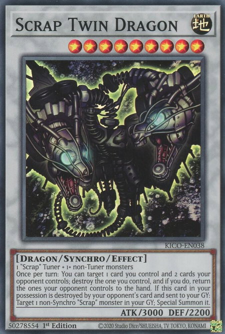 Scrap Twin Dragon trading card from King's Court Scrap Twin Dragon - King's Court YuGiOh trading card