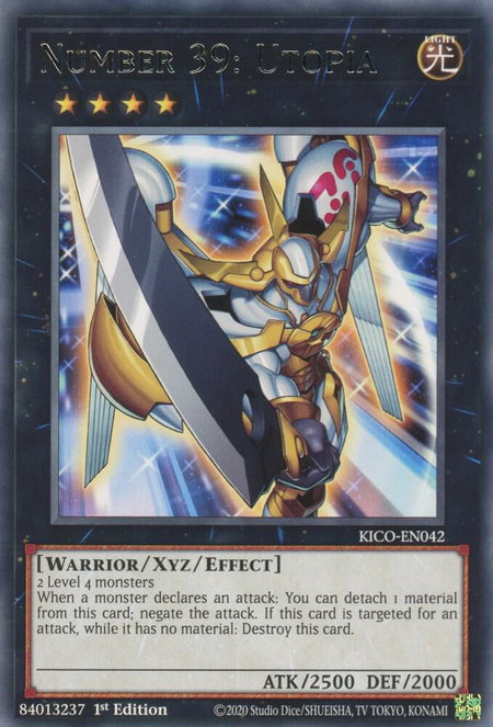 Number 39: Utopia - King's Court YuGiOh trading card