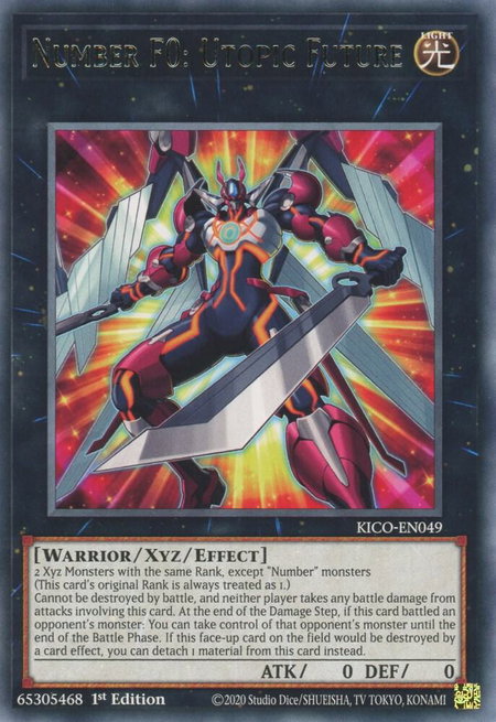 Number F0: Utopic Future trading card from King's Court Number F0: Utopic Future - King's Court YuGiOh trading card