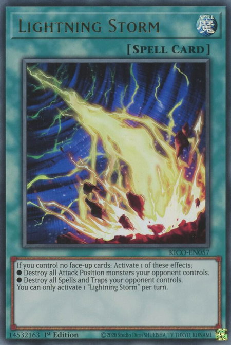 Lightning Storm - King's Court YuGiOh trading card