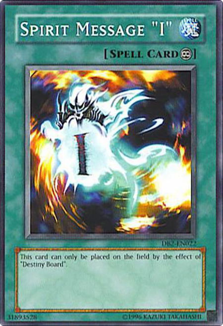 Spirit Message "I" - Dark Beginning 2 YuGiOh trading card