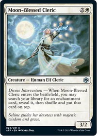 Moon-Blessed Cleric - Adventures in the Forgotten Realms (AFR) #26 - Uncommon Magic: The Gathering Trading Card