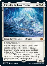Icingdeath, Frost Tyrant - Adventures in the Forgotten Realms (AFR) #20 - Mythic Magic: The Gathering Trading Card