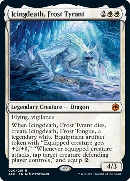 Icingdeath, Frost Tyrant - Adventures in the Forgotten Realms Magic: The Gathering trading card
