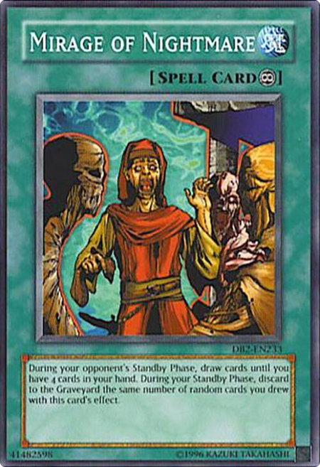 Mirage of Nightmare trading card from Dark Beginning 2 Mirage of Nightmare - Dark Beginning 2 YuGiOh trading card