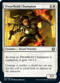 Dwarfhold Champion - Adventures in the Forgotten Realms (AFR) #14 - Common Magic: The Gathering Trading Card