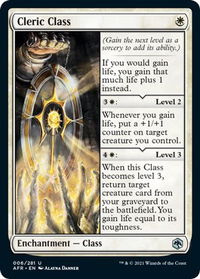 Cleric Class - Adventures in the Forgotten Realms (AFR) #6 - Uncommon Magic: The Gathering Trading Card