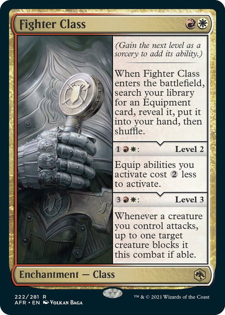 Fighter Class - Adventures in the Forgotten Realms Magic: The Gathering trading card