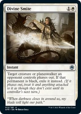 Divine Smite - Adventures in the Forgotten Realms Magic: The Gathering trading card