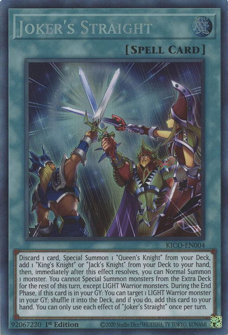 Joker's Straight (CR) trading card from King's Court Joker's Straight (CR) - King's Court YuGiOh trading card