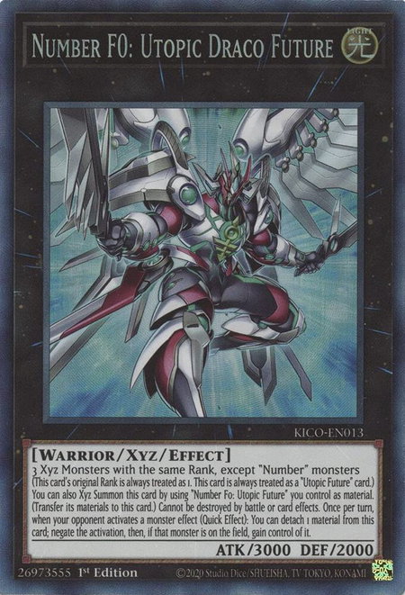 Number F0: Utopic Draco Future (CR) trading card from King's Court Number F0: Utopic Draco Future (CR) - King's Court YuGiOh trading card