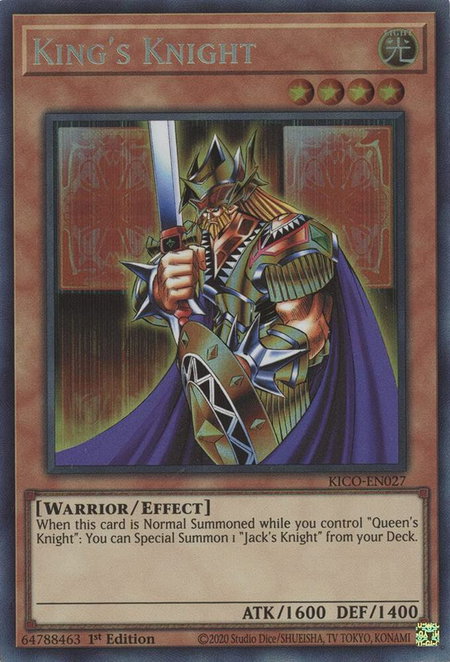 King's Knight (CR) trading card from King's Court King's Knight (CR) - King's Court YuGiOh trading card