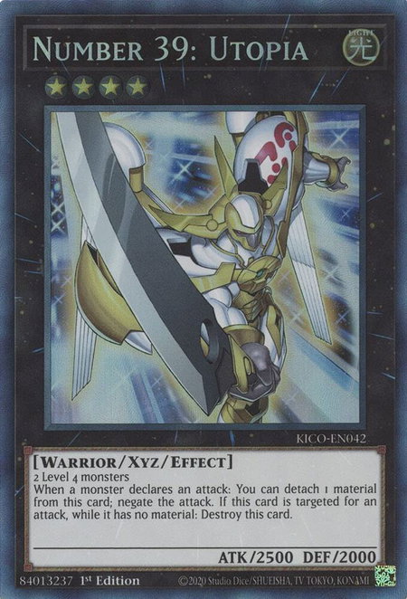 Number 39: Utopia (CR) - King's Court YuGiOh trading card