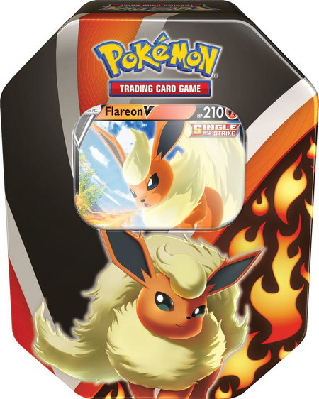 Eevee Evolutions Tin [Flareon V] - Miscellaneous Cards & Products Pokémon trading card