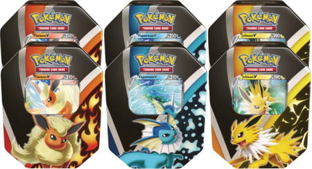Eevee Evolutions Tin Case trading card from Miscellaneous Cards & Products Eevee Evolutions Tin Case - Miscellaneous Cards & Products Pokémon trading card
