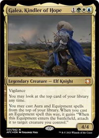 Galea, Kindler of Hope (Display Commander) - Thick Stock - Commander: Adventures in the Forgotten Realms (AFC) #1 - Mythic Magic: The Gathering Trading Card