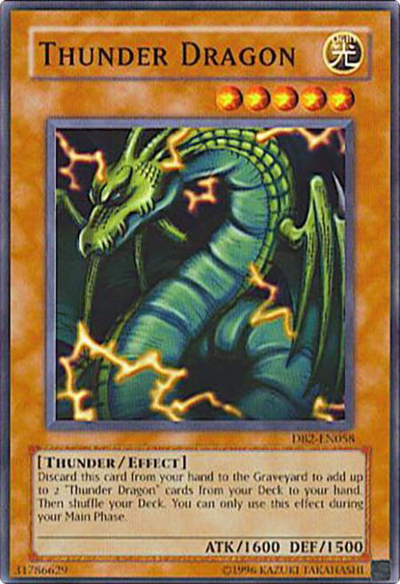 Thunder Dragon - Dark Beginning 2 YuGiOh trading card