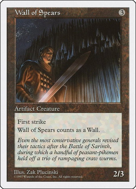 Wall of Spears - Fifth Edition Magic: The Gathering trading card