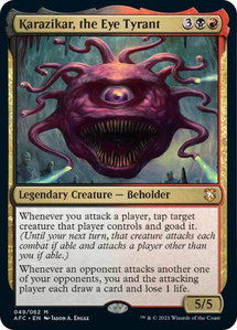 Karazikar, the Eye Tyrant - Commander: Adventures in the Forgotten Realms (AFC) #49 - Mythic Rare Magic: The Gathering Trading Card