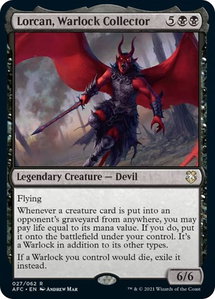 Lorcan, Warlock Collector - Commander: Adventures in the Forgotten Realms (AFC) #27 - Rare Magic: The Gathering Trading Card