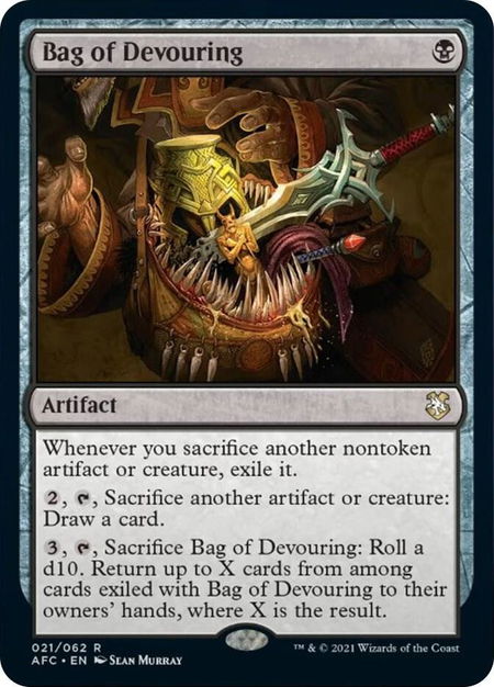 Bag of Devouring - Commander: Adventures in the Forgotten Realms Magic: The Gathering trading card