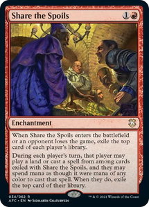 Share the Spoils - Commander: Adventures in the Forgotten Realms (AFC) #34 - Rare Magic: The Gathering Trading Card