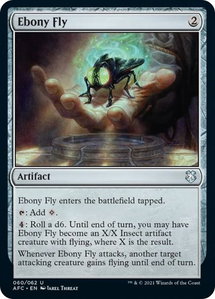 Ebony Fly - Commander: Adventures in the Forgotten Realms (AFC) #60 - Uncommon Magic: The Gathering Trading Card