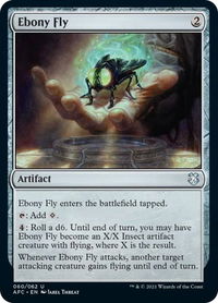 Ebony Fly - Commander: Adventures in the Forgotten Realms (AFC) #60 - Uncommon Magic: The Gathering Trading Card