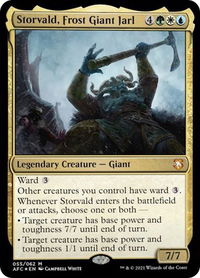 Storvald, Frost Giant Jarl - Commander: Adventures in the Forgotten Realms (AFC) #55 - Mythic Magic: The Gathering Trading Card