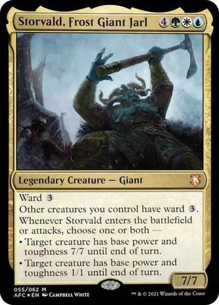 Storvald, Frost Giant Jarl - Commander: Adventures in the Forgotten Realms Magic: The Gathering trading card