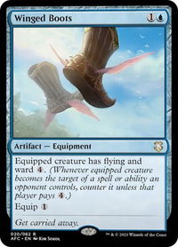 Winged Boots - Commander: Adventures in the Forgotten Realms (AFC) #20 - Rare Magic: The Gathering Trading Card