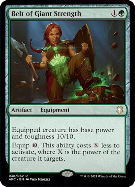 Belt of Giant Strength - Commander: Adventures in the Forgotten Realms Magic: The Gathering trading card