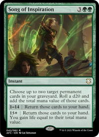 Song of Inspiration - Commander: Adventures in the Forgotten Realms (AFC) #42 - Rare Magic: The Gathering Trading Card