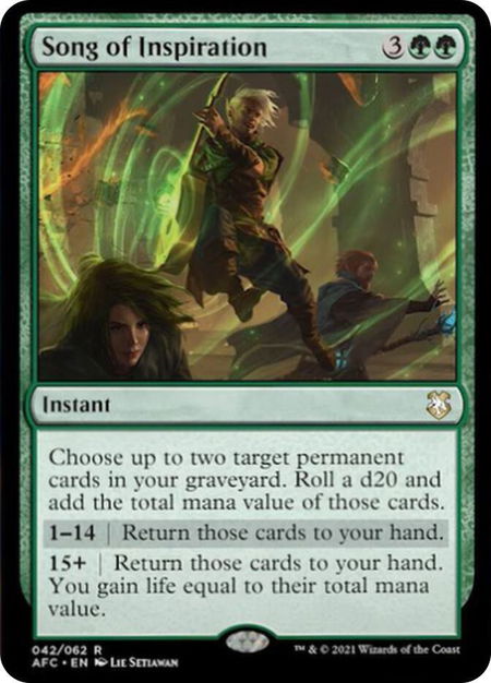 Song of Inspiration - Commander: Adventures in the Forgotten Realms Magic: The Gathering trading card