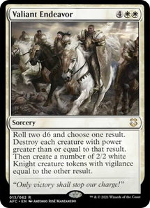 Valiant Endeavor - Commander: Adventures in the Forgotten Realms (AFC) #13 - Rare Magic: The Gathering Trading Card