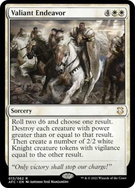 Valiant Endeavor - Commander: Adventures in the Forgotten Realms Magic: The Gathering trading card