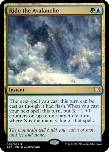 Ride the Avalanche - Commander: Adventures in the Forgotten Realms Magic: The Gathering trading card